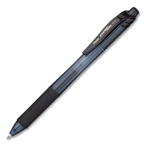 Energel-x Gel Pen, Retractable, Medium 0.7 Mm, Black Ink, Black Barrel, 5-pack