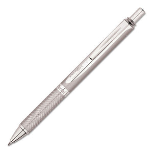 ESPENBL407A - Energel Alloy Rt Retractable Liquid Gel Pen, .7mm, Chrome Barrel, Black Ink