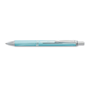 ESPENBL407LSA - Energel Alloy Rt Retractable Liquid Gel Pen, .7mm, Aquamarine Barrel, Black Ink