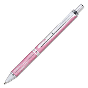 ESPENBL407PA - Energel Alloy Rt Retractable Liquid Gel Pen, .7mm, Pink Barrel, Black Ink