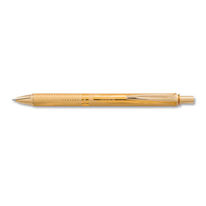 ESPENBL407XABX - Energel Alloy Retractable Premium Liquid Gel Pen, 0.7 Mm, Gold Barrel, Black Ink