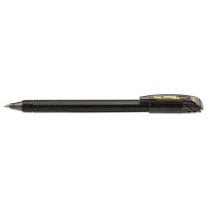 ESPENBL417A - Energel Flash Liquid Gel Stick Pen, .7mm, Black Barrel, Black Ink, 1 Dozen