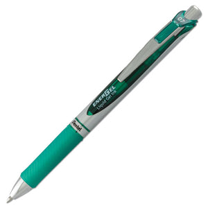 ESPENBL77D - Energel Rtx Retractable Liquid Gel Pen, .7mm, Black-gray Barrel, Green Ink