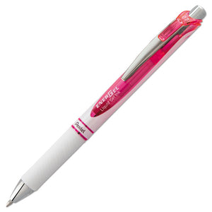 ESPENBL77PWP - Energel Rtx Retractable Liquid Gel Pen, .7mm, White-pink Barrel, Pink Ink