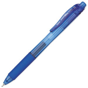 ESPENBLN105C - Energel-X Retractable Roller Gel Pen, .5mm, Blue Barrel-ink, Dozen