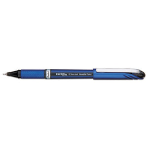 ESPENBLN25A - Energel Nv Liquid Gel Pen, .5mm, Gray Barrel, Black Ink, Dozen