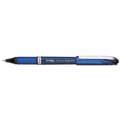 ESPENBLN25A - Energel Nv Liquid Gel Pen, .5mm, Gray Barrel, Black Ink, Dozen