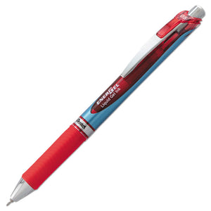 ESPENBLN75B - Energel Rtx Retractable Liquid Gel Pen, .5mm, Silver-red Barrel, Red Ink