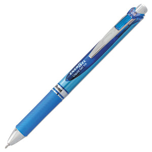 ESPENBLN75C - Energel Rtx Retractable Liquid Gel Pen, .5mm, Silver-blue Barrel, Blue Ink