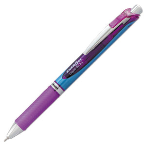 ESPENBLN75V - Energel Rtx Retractable Liquid Gel Pen, .5mm, Silver-violet Barrel, Violet Ink
