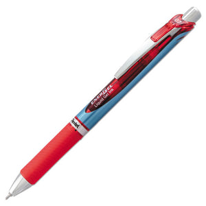 ESPENBLN77B - Energel Rtx Retractable Liquid Gel Pen, .7mm, Needle, Black-gray Barrel, Red Ink