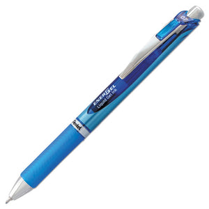 ESPENBLN77C - Energel Rtx Retractable Liquid Gel Pen, .7mm, Needle, Black-gray Brl, Blue Ink