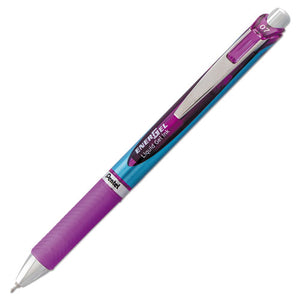 ESPENBLN77V - Energel Rtx Retractable Liquid Gel Pen, .7mm, Needle, Bk-gray Barrel, Violet Ink