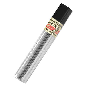 ESPENC5052B - Super Hi-Polymer Lead Refills, 0.5mm, 2b, Black, 12 Leads-tube
