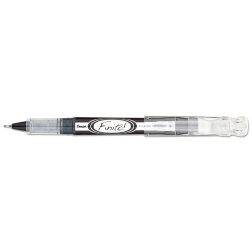 ESPENSD98A - Finito! Porous Point Pen, .4mm, Black-silver Barrel, Black Ink