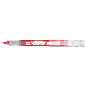 ESPENSD98B - Finito! Porous Point Pen, .4mm, Red-silver Barrel, Red Ink