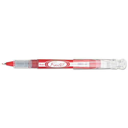 ESPENSD98B - Finito! Porous Point Pen, .4mm, Red-silver Barrel, Red Ink