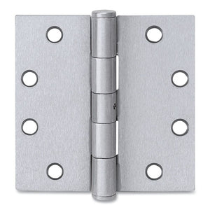 Plain Bearing Door Hinge, 4.5 X 4.5, Satin Stainless Steel