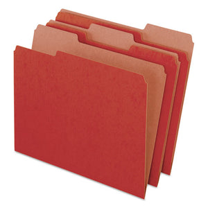 ESPFX04311 - Earthwise By Pendaflex Recycled File Folders, 1-3 Top Tab, Letter, Red, 100-bx
