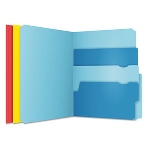 ESPFX10772 - Divide It Up File Folder, Multi Section, 1-2 Cut Tab, Letter, Assorted, 24-pack