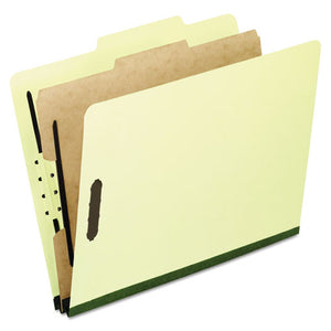 ESPFX1157G - Four-Section Pressboard Folders, Letter, 2-5 Tab, Light Green, 10-box