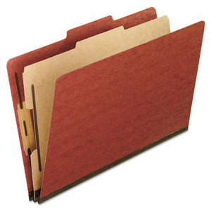 ESPFX1157R - Four-Section Pressboard Folders, Letter, 2-5 Tab, Red, 10-box