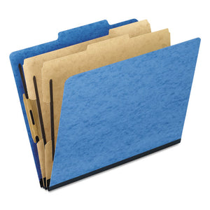 ESPFX1257LB - Six-Section Colored Classification Folders, Letter, 2-5 Tab, Light Blue, 10-box