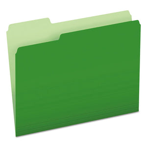 ESPFX15213BGR - Colored File Folders, 1-3 Cut Top Tab, Letter, Green-light Green, 100-box