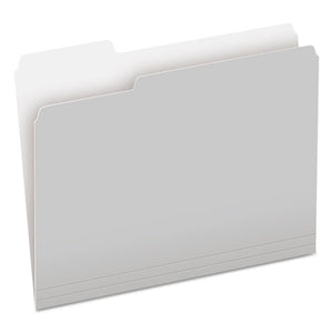 ESPFX15213GRA - Colored File Folders, 1-3 Cut Top Tab, Letter, Gray-light Gray, 100-box
