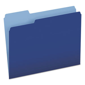 ESPFX15213NAV - Colored File Folders, 1-3 Cuttop Tab, Letter, Navy Blue-light Navy Blue, 100-box
