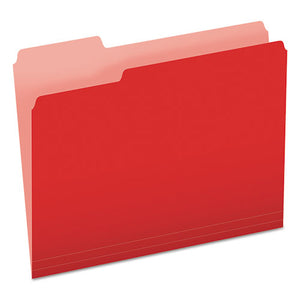 ESPFX15213RED - Colored File Folders, 1-3 Cut Top Tab, Letter, Red-light Red, 100-box