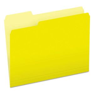 ESPFX15213YEL - Colored File Folders, 1-3 Cut Top Tab, Letter, Yellow, Light Yellow, 100-box