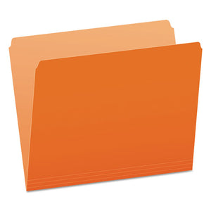 ESPFX152ORA - Colored File Folders, Straight Top Tab, Letter, Orange-light Orange, 100-box