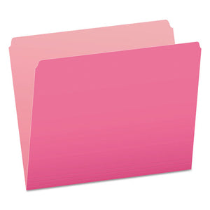 ESPFX152PIN - Colored File Folders, Straight Cut, Top Tab, Letter, Pink-light Pink, 100-box