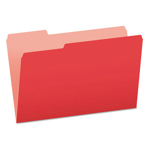 ESPFX15313RED - Colored File Folders, 1-3 Cut Top Tab, Legal, Red-light Red, 100-box