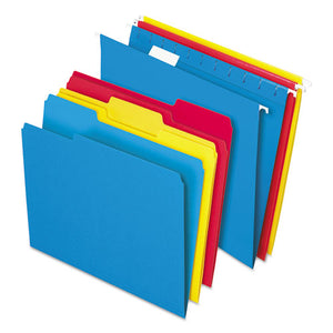 ESPFX16157 - Combo Kit Hanging File Folders, 1-3 Tab, Letter, Assorted, 12 Sets-box
