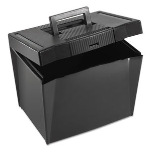 ESPFX20861 - Portable File Storage Box, Letter, Plastic, 13 1-2 X 10 1-4 X 10 7-8, Black