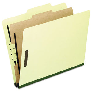 ESPFX2157G - Four-Section Pressboard Folders, Legal, 2-5 Tab, Light Green, 10-box