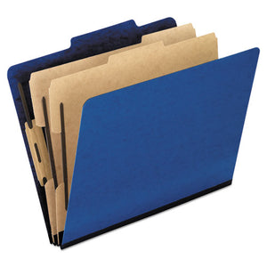 ESPFX2257BL - Six-Section Colored Classification Folders, Legal, 2-5 Tab, Blue, 10-box
