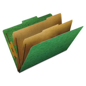 ESPFX2257G - Six-Section Pressboard Folders, Legal, 2-5 Tab, Light Green, 10-box