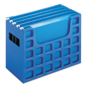 ESPFX23011 - Desktop File W-hanging Folders, Letter, Plastic, 12 1-4 X 6 X 9 1-2, Blue
