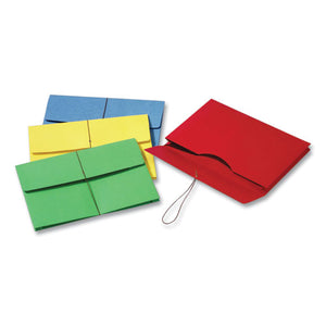 Paper Envelope Wallet, 2" Expansion, Legal Size, Assorted Colors, 50-box