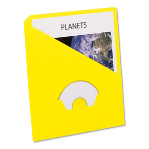 ESPFX32909 - Essentials Slash Pocket Project Folders, 3 Holes, Letter, Yellow, 25-pack