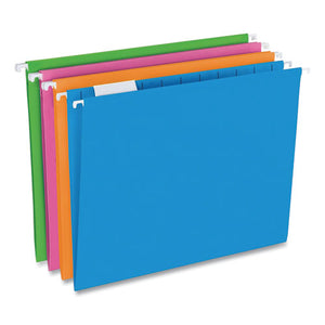 Glow Twisted 3-tab File Folder, 1-3-cut Tabs, Letter Size, Assorted, 12-pack