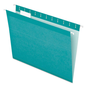 ESPFX415215AQU - Reinforced Hanging Folders, 1-5 Tab, Letter, Aqua, 25-box