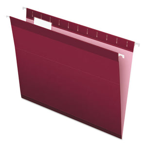 ESPFX415215BUR - Reinforced Hanging Folders, 1-5 Tab, Letter, Burgundy, 25-box