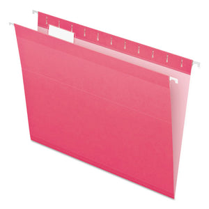 ESPFX415215PIN - Reinforced Hanging Folders, 1-5 Tab, Letter, Pink, 25-box