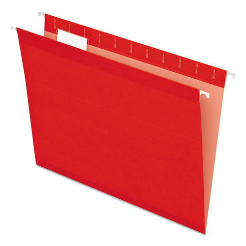 ESPFX415215RED - Reinforced Hanging Folders, 1-5 Tab, Letter, Red, 25-box