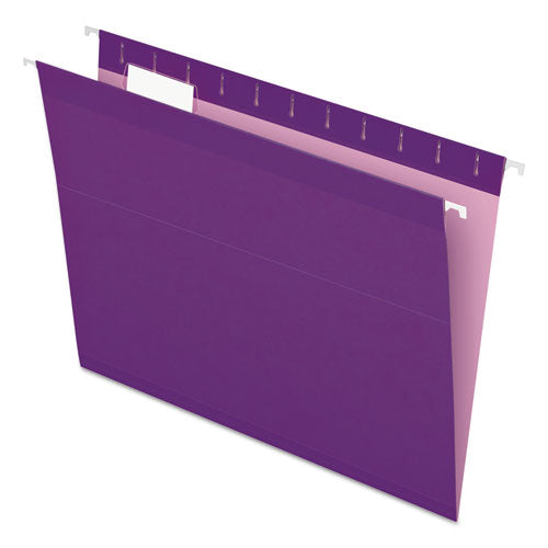 ESPFX415215VIO - Reinforced Hanging Folders, 1-5 Tab, Letter, Violet, 25-box