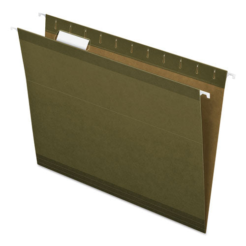 ESPFX415215 - Hanging File Folders, 1-5 Tab, Letter, Standard Green, 25-box